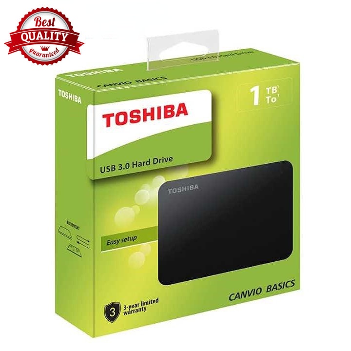 Túi Đựng Ổ Cứng Di Động TOSHIBA CANVIO 1TB / 2TB USB 3.0 Màu Đen