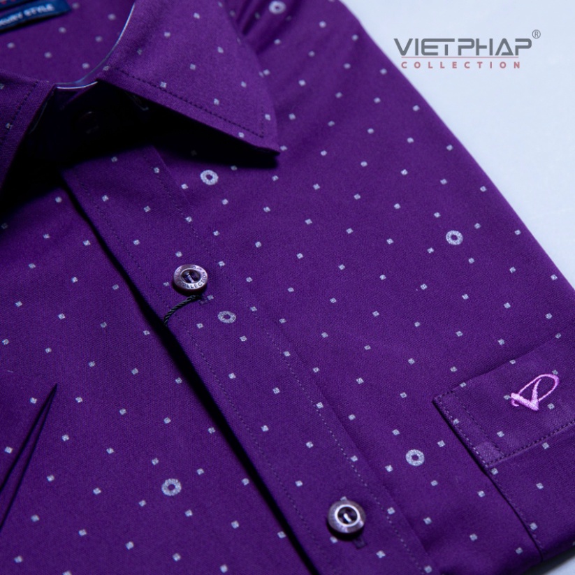 Áo sơ mi Bamboo ngắn tay nam VIỆT PHÁP / Form Luxury / Chất liệu Sợi Tre Cao Cấp thấm hút mồ hôi tốt 2107