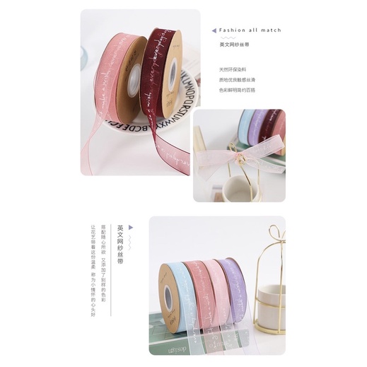 Ruy băng voan chữ nhỏ