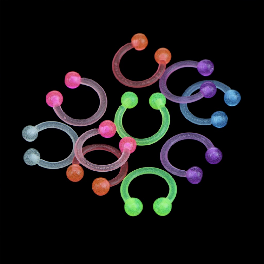 Bộ Khuyên Mũi / Môi / Tai / Cơ Thể Bằng Acrylic Dạ Quang