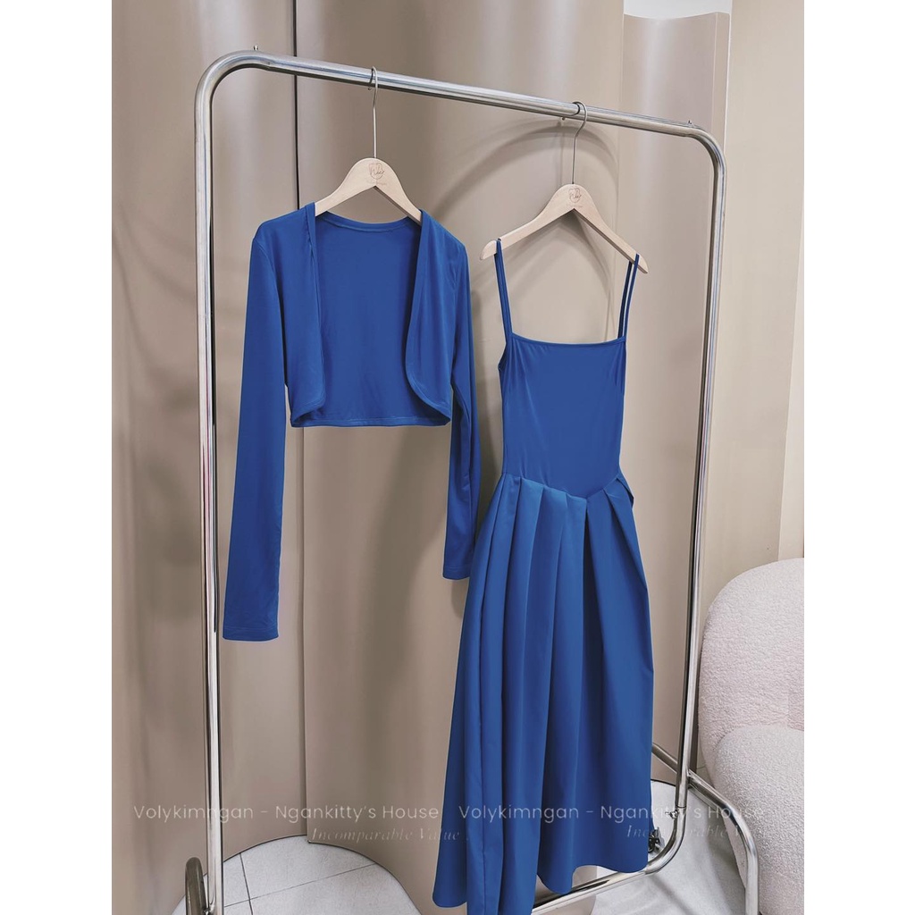 Set váy hai dây kèm khoác