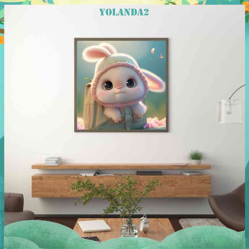 Bộ Tranh Đính Đá 5D Tự Làm Toàn Diện Hình Thỏ Trang Trí Nhà Cửa