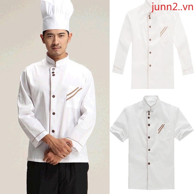 Đồng Phục Đầu Bếp Khách Sạn Tay Ngắn Mùa Hè Có Thể Worn By Đồng Phục Nhà Hàng Khách Sạn Có Khóa Cài Thêu