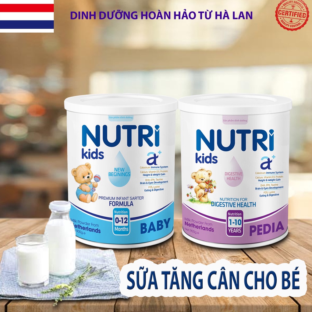 tăng cân chỉ sau 2 tuần |Sữa Nutrikids Pedia 400g/900g Sữa Nutrikids Baby 400g/900g