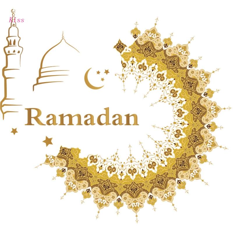 Giấy Dán Tường In Chữ kiss Eid Ramadan Độc Đáo Trang Trí Phông Nền Tiệc Hồi Giáo