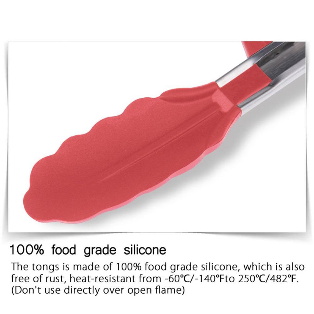 SUENIN Kẹp Gắp Thức Ăn Bằng Thép Không Gỉ Và Silicone Chịu Nhiệt