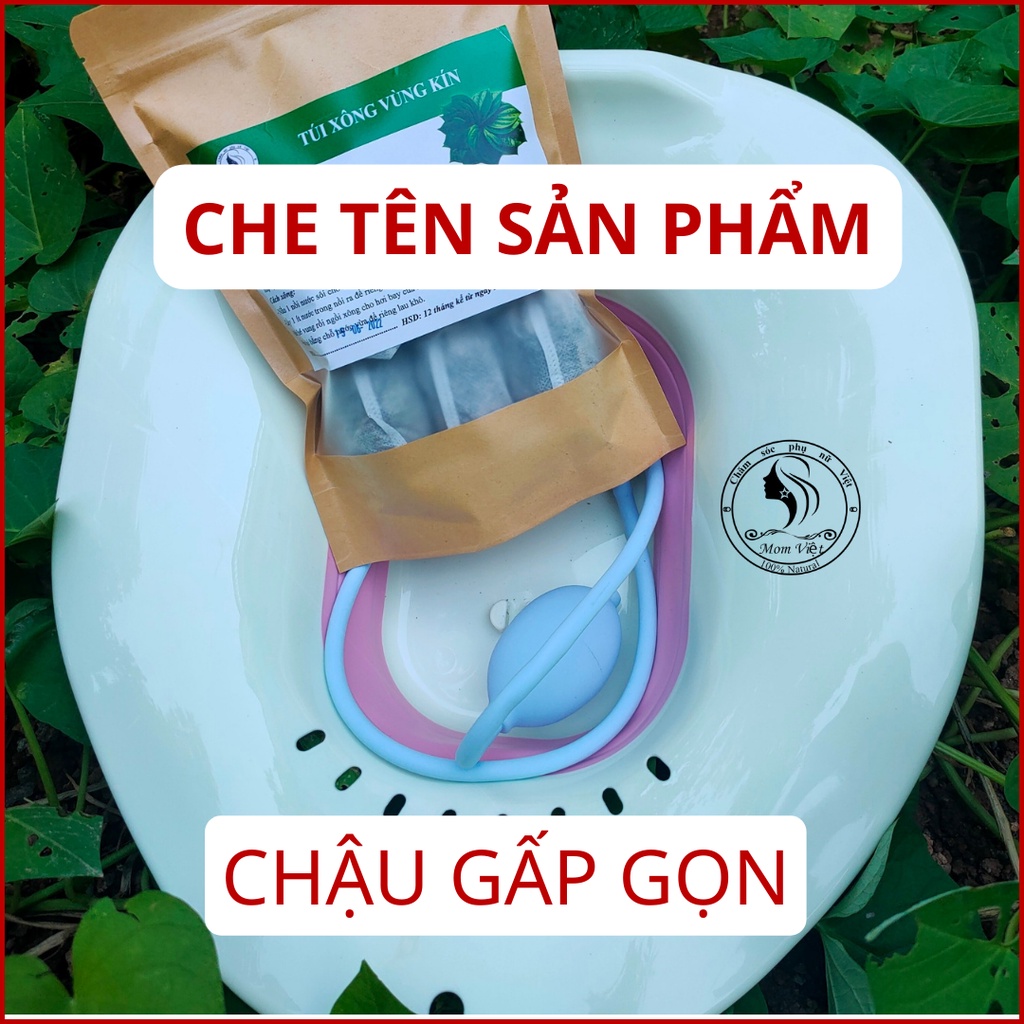 COMBO CHẬU GẤP GỌN VÒI VÀ SET 10 TÚI XÔNG KÍN