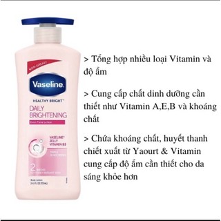 Vaseline dưỡng da trắng hồng 725ml