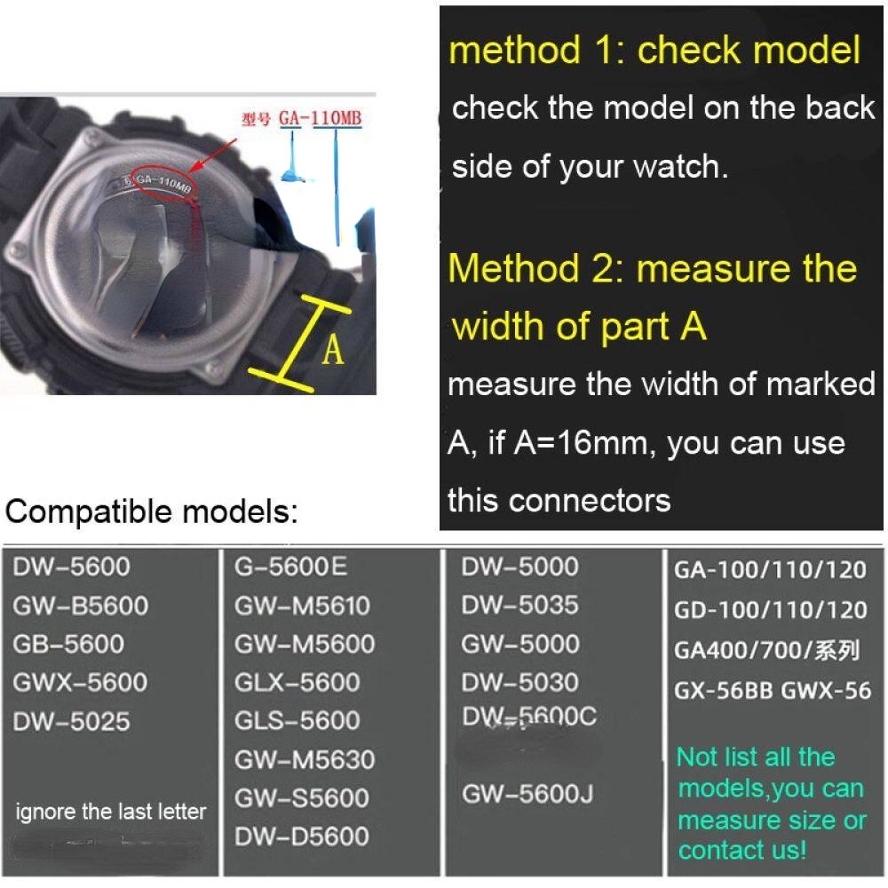 Dây Đeo Nhựa Kết Nối Cho Đồng Hồ Casio G-SHOCK D5600 GA110 GMA-S110 G-8900 GW-M5610 16 * 22mm YIFILM