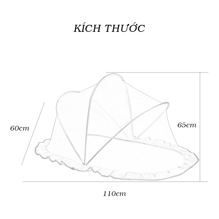 Màn chụp tự bung gấp gọn cho bé - Mùng chụp tự bung gấp gọn chống muỗi di động cho bé sơ sinh em bé ngủ ngon