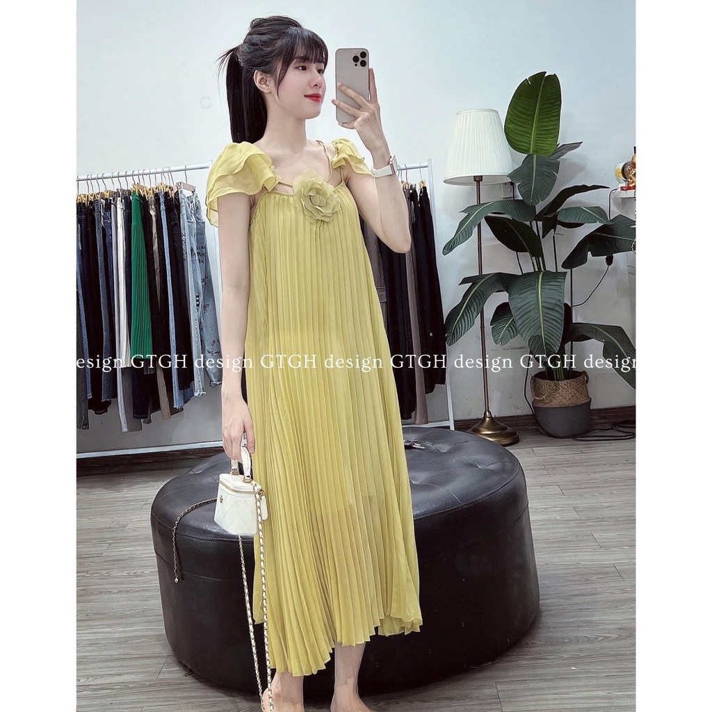 Váy tơ dập li cao cấp so