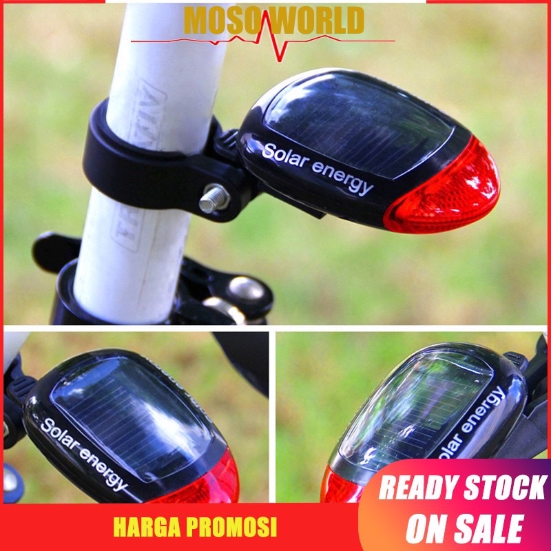 Đèn LED đuôi xe đạp chạy bằng năng lượng mặt trời.