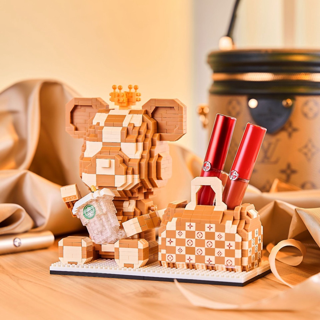 Đồ chơi lắp ráp lego gấu bearbrick TẶNG BÚA VÀ ĐÈN - UniLabel