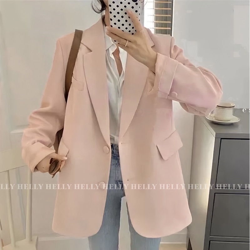 ÁO BLAZER NỮ NÚT BỌC VẢI HELLY SHOP