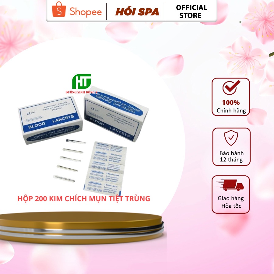 (Sale) Kim Chích Mụn Kim Lấy Các Loại Mụn 1 Hộp 200 Chiếc Cao Cấp
