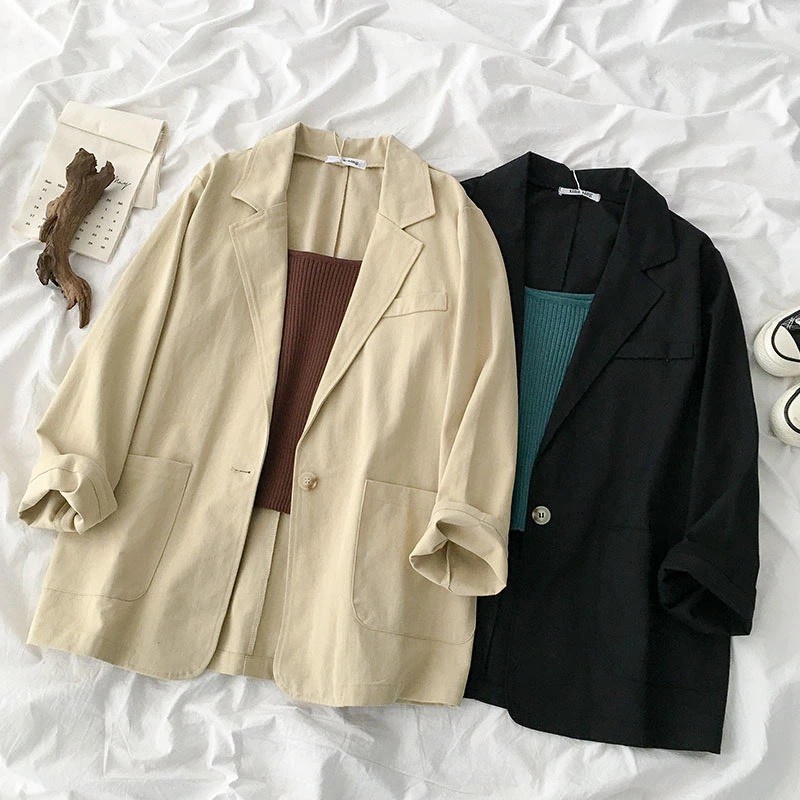 ORDER- Áo Blazer Kaki 2 màu