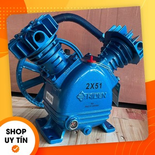 Đầu nén khí 2 piston 51mm,công suất 1/2hp -1hp, màu xanh hiệu riden rd2x51a