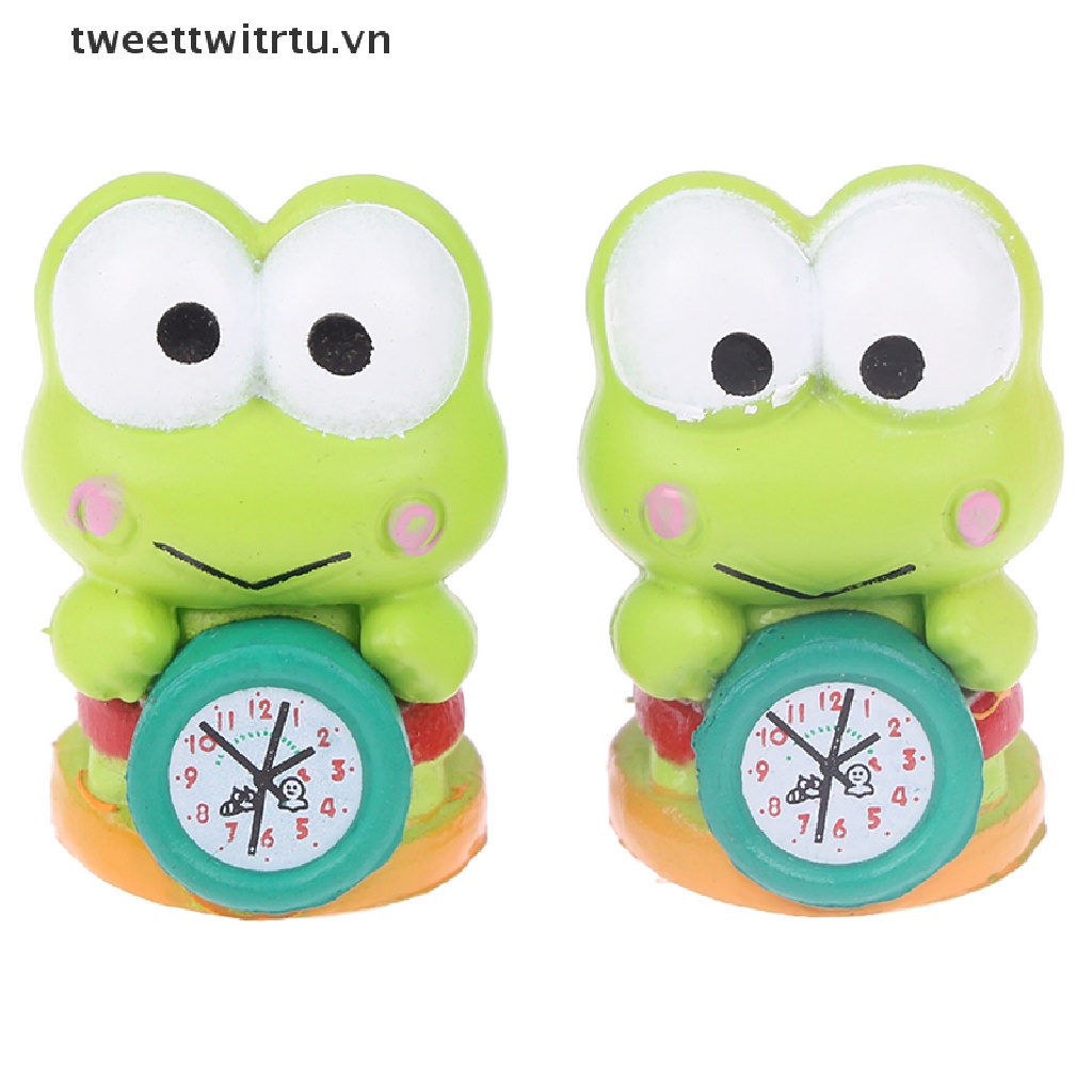 Đồng Hồ Báo Thức Hình Chú Ếch Mini Tỉ Lệ 1: 12 Trang Trí Nhà Búp Bê