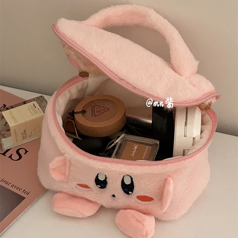 Túi Đựng Mỹ Phẩm Hình Vuông Cỡ Lớn Họa Tiết Ngôi Sao Kirby Dễ Thương