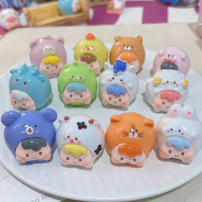 Zodiac Cartoon Ornaments Car Decoration Phone Chain Pendant Ins Style Perforated Pig I286