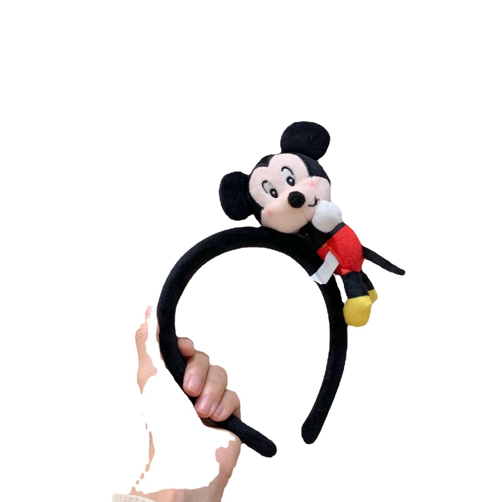 Băng Đô Cài Tóc Ba Chiều Hình Búp Bê Hoạt Hình Disney Siêu Dễ Thương Vui Nhộn Phong Cách Hàn Quốc