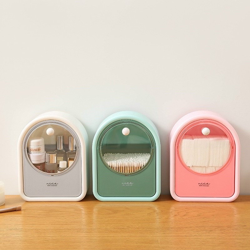 Hộp đựng bông tẩy trang cho gia đình cao cấp nhựa ABS