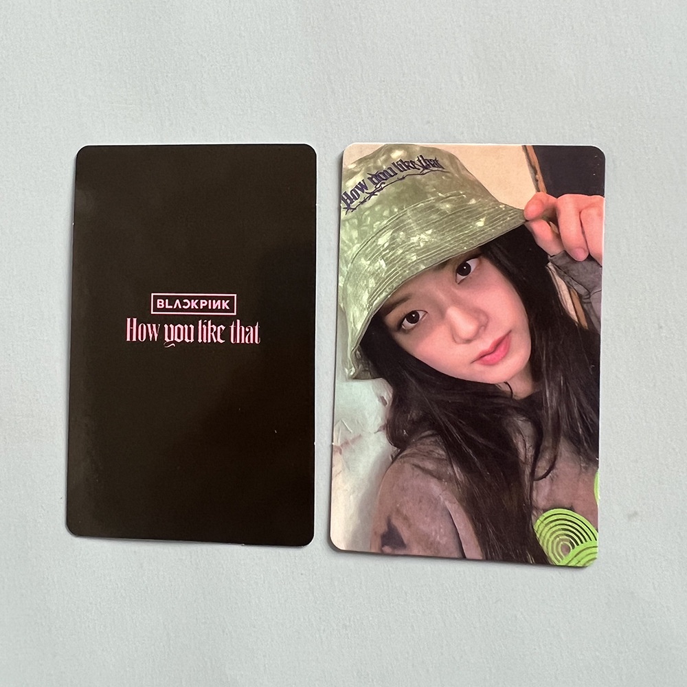 Bộ Ảnh Thẻ Hình Nhóm Nhạc Blackpink HOW YOU LIKE THAT THAT KIM JISSO Bộ 4 Thẻ Hình Nhóm Nhạc BlackPink Jisoo photocard