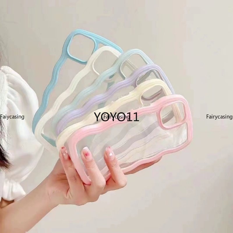 Ốp Điện Thoại Chống Sốc Họa Tiết Gợn Sóng Cho iPhone14 11 12 13 Pro Max X XR XS Max 7 8 Plus SE 2023