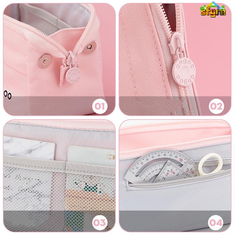 Túi Đựng Bút Đa Năng Sức Chứa Lớn Có Khóa Kéo Tiện Dụng