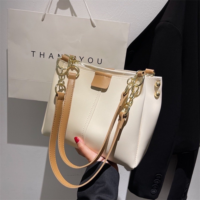 Túi tote nữ đeo vai, xách tay, da đẹp CHÁM TO, thời trang đựng iipad sách vở Túi công sở