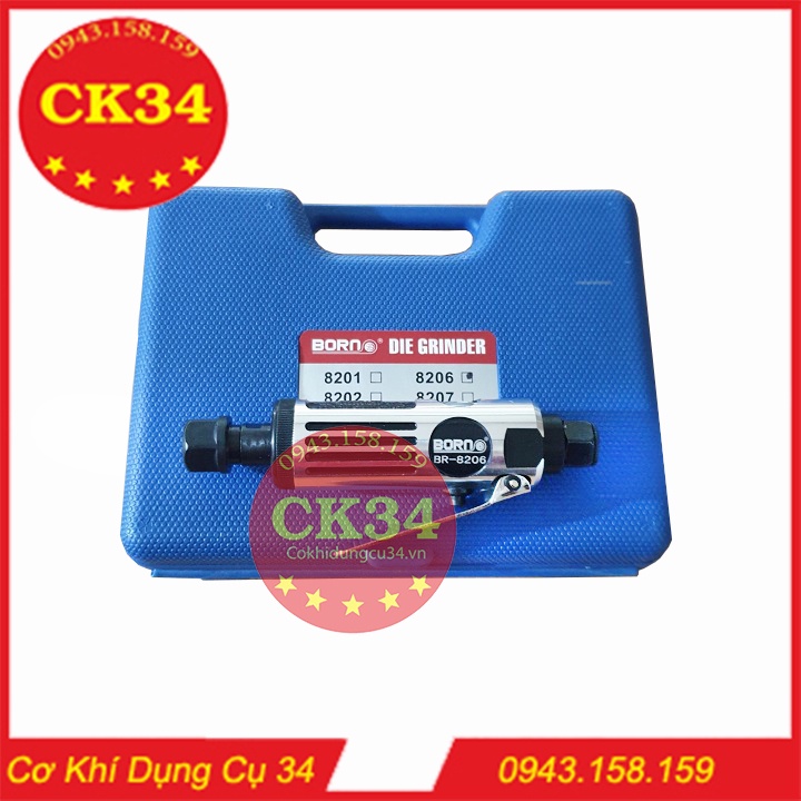 Bộ máy mài hơi, mài săm lốp cầm tay BORO kèm đầu mài chính hãng