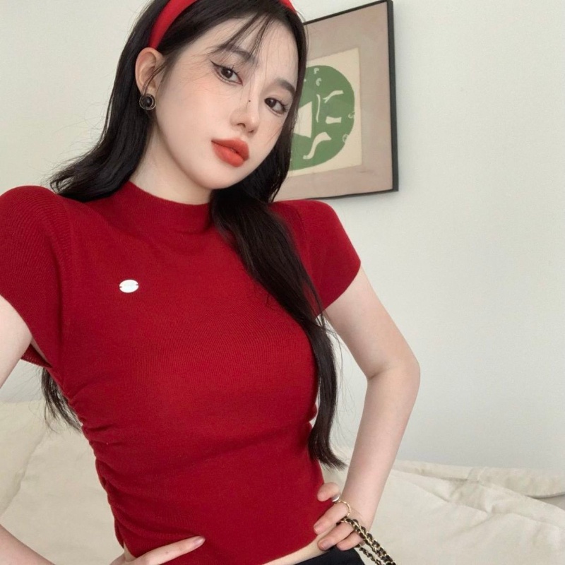 Áo Thun COZOK Tay Ngắn Dáng Ôm Kiểu Vintage Thời Trang