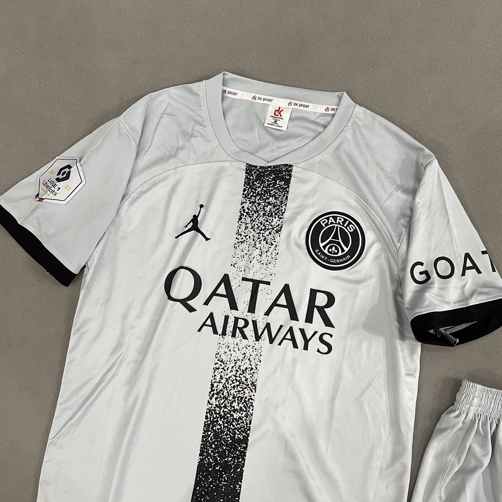 Bộ quần áo đá banh PSG  màu Xám sân khách FLG DK2023