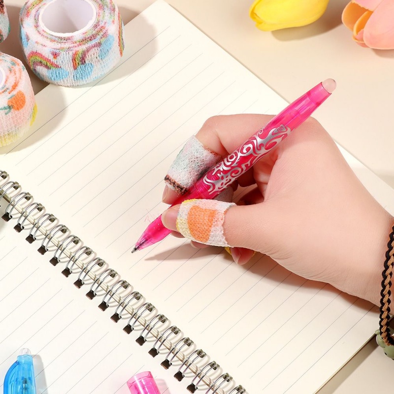 Băng Quấn Bảo Vệ Khớp Ngón Tay Co Giãn Thoáng Khí Thoải Mái In Họa Tiết Đáng Yêu