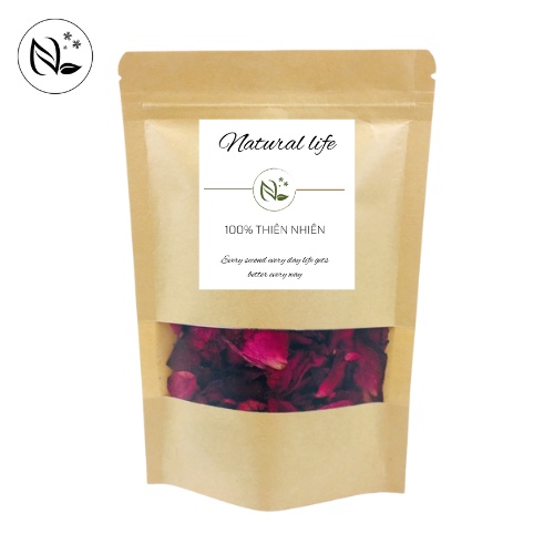 Cánh hoa hồng khô đẹp loại 1 20G - 100G Natural Life thả bồn tắm spa pha trà đều được