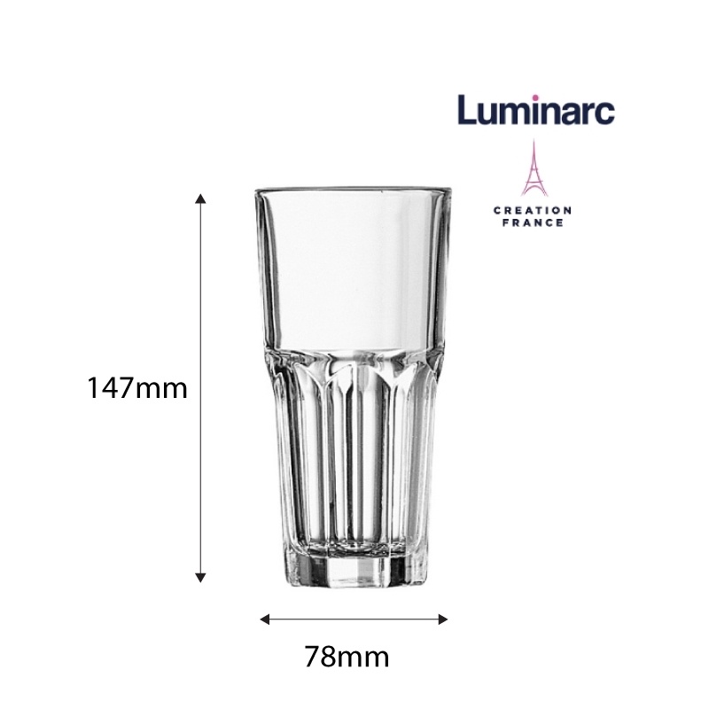 Bộ 6 Ly Sinh Tố Thuỷ Tinh Cường Lực Luminarc Granity 360ml- LUGRG3655 - hộp Arcoroc