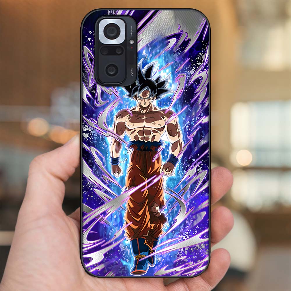 Ốp lưng Xiaomi Redmi Note 10 Pro viền đen in hình Son Goku Dragon Ball Super Saiyan