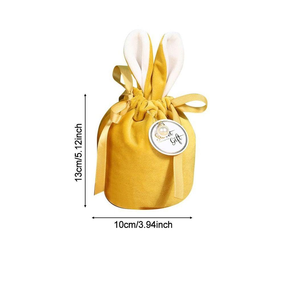 Set 2 Túi Đựng Quà Tặng Hình Thỏ Phục Sinh Dễ Thương