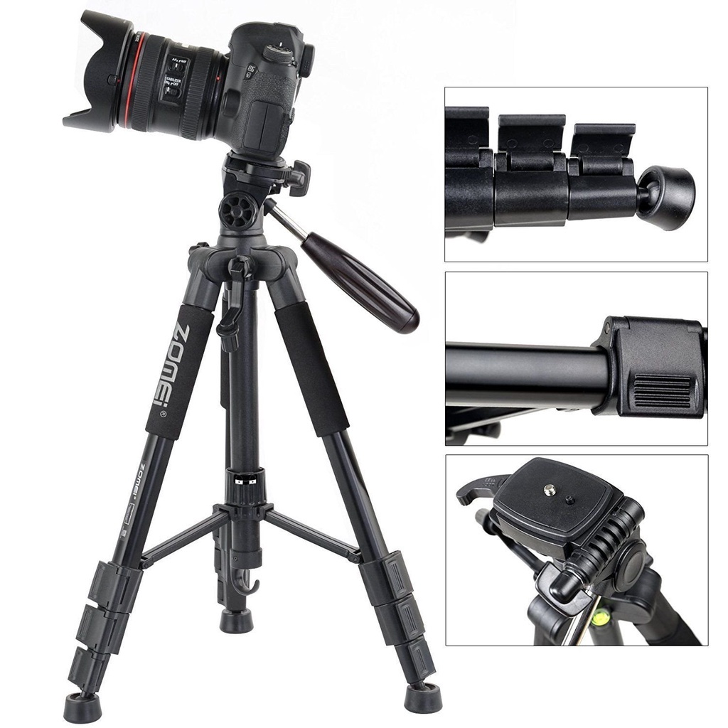 Chân Tripod Vinetteam Zomei Q111 - Thiết Kế Chuyên Nghiệp - Túi Đựng Tiện Lợi Cho Máy Ảnh Kỹ Thuật Số -dc2056