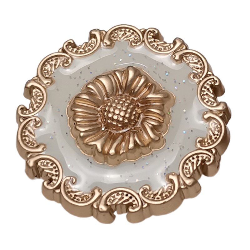 Set 5 Nút Áo Hình Hoa Hướng Dương Bằng Kim Loại Trang Trí Váy Ren