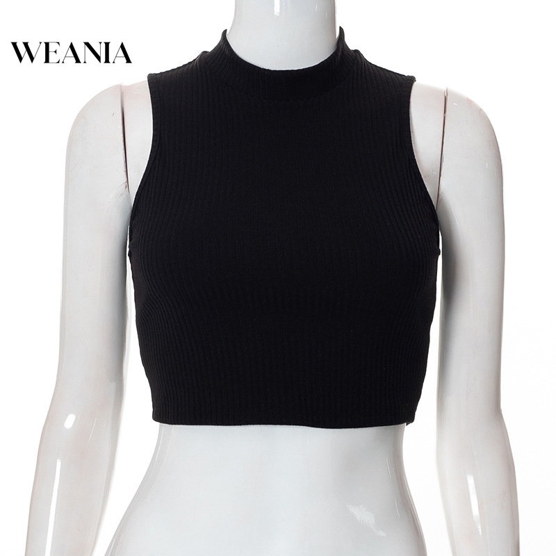 Weania Áo Tank Top Cotton Hở Lưng Cột Dây Gợi Cảm Mùa Hè Cho Nữ