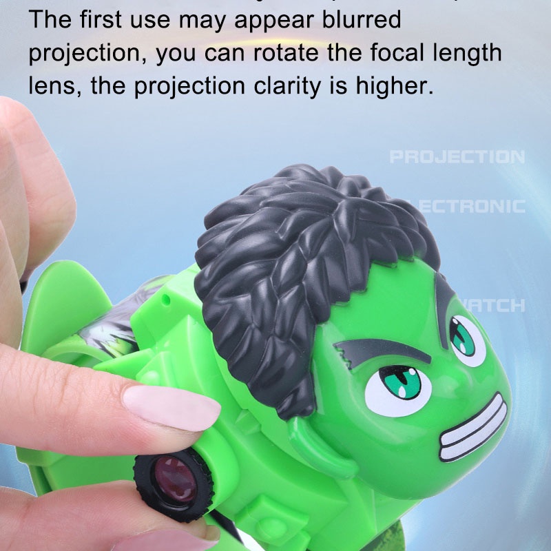 Đồng Hồ Chiếu Kỹ Thuật Số Nắp Lật Hình Spiderman Iron Man Marvel Quà Tặng Cho Bé Trai