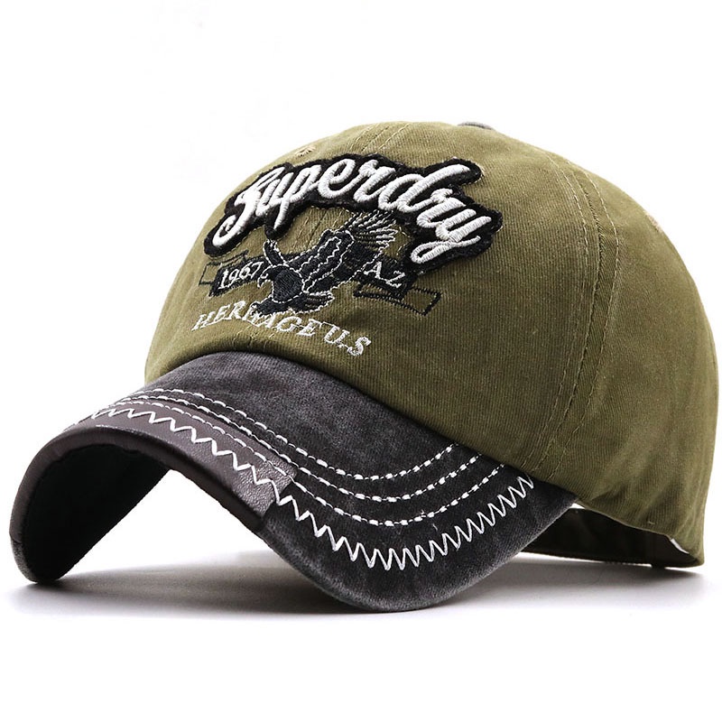 LINJW Mũ Lưỡi Trai Cotton Mềm Mại Màu Trơn Thêu Chữ Phong Cách Hiphop