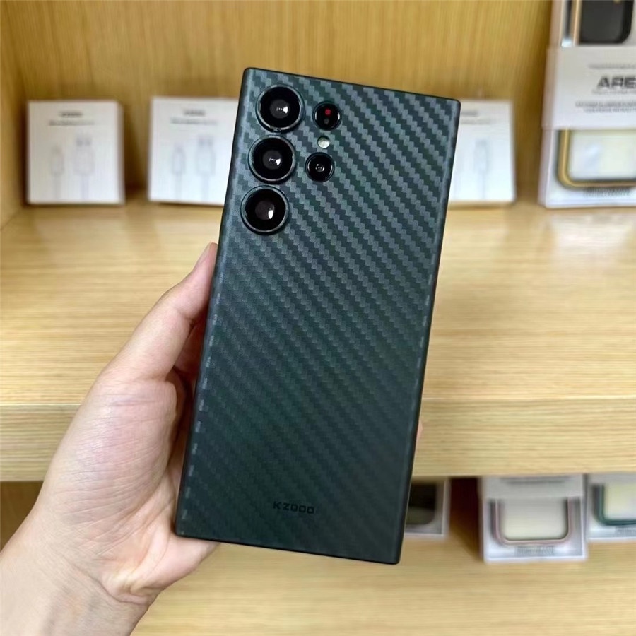 Ốp Lưng Tpu Kết Cấu Sợi Carbon Thiết Kế Siêu Mỏng Cho Samsung Galaxy S23 / S23 Plus / S23