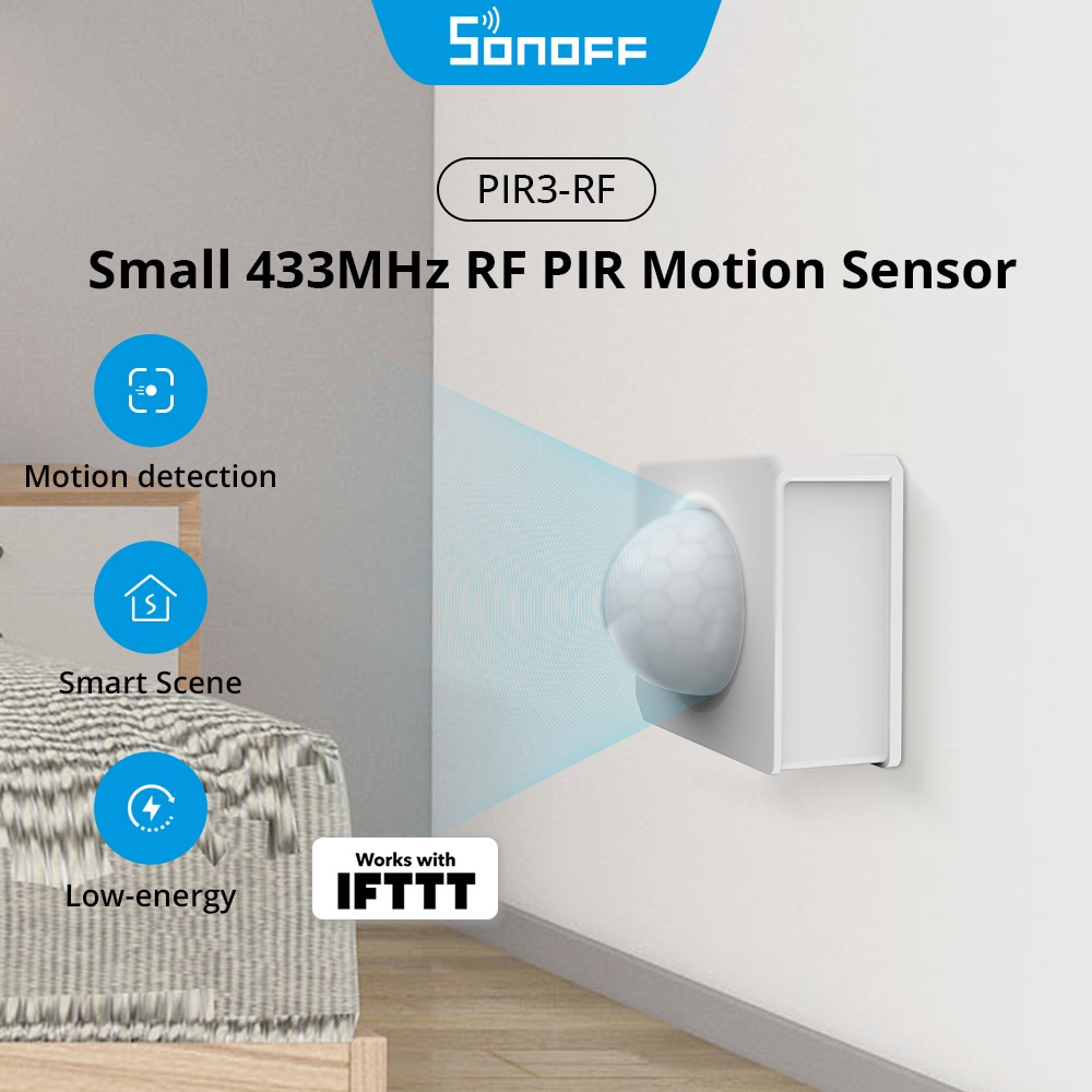 Sonoff Thiết Bị Cảm Biến Chuyển Động PIR3-RF 433MHZ RF Và Phụ Kiện