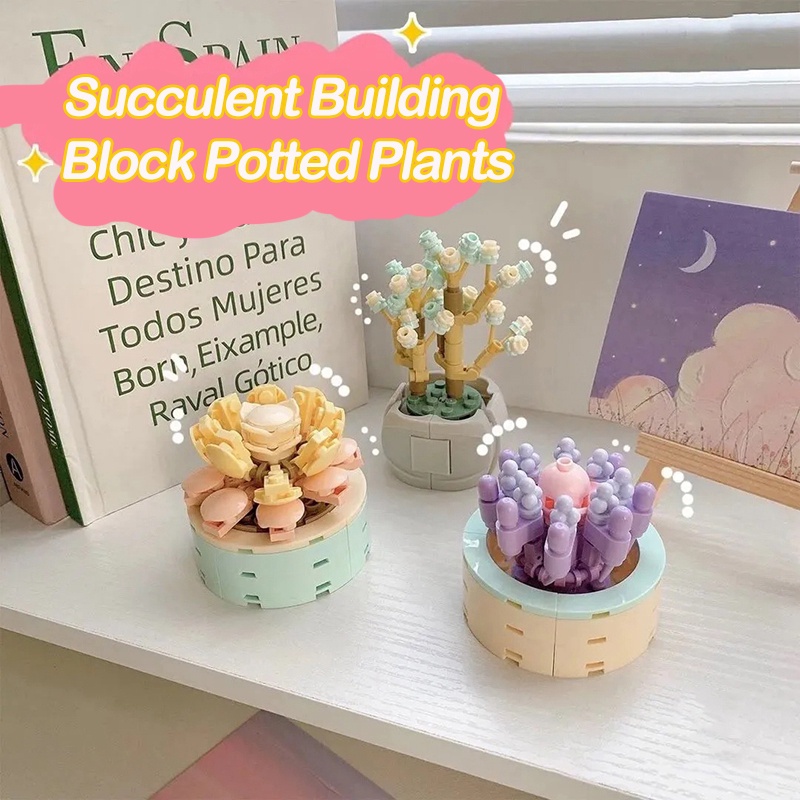 Đồ Chơi Lắp Ráp Chậu Hoa DIY Làm Quà Tặng Sinh Nhật Cho Nữ