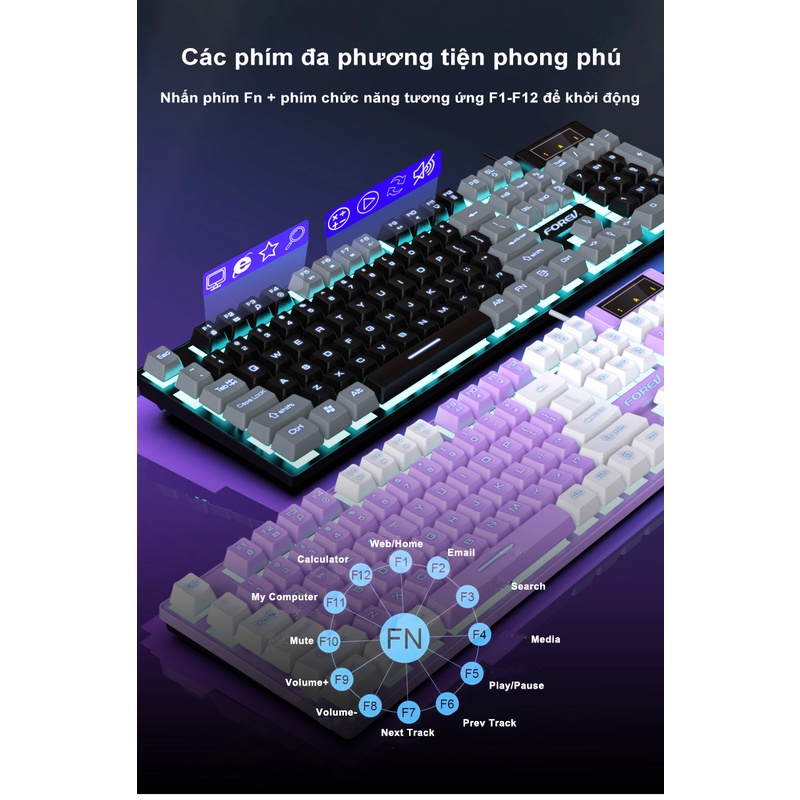 Bàn phím có dây bàn phím máy tính chơi game với đèn LED cảm giác bàn phím cơ Dành riêng cho game thể thao điện tử