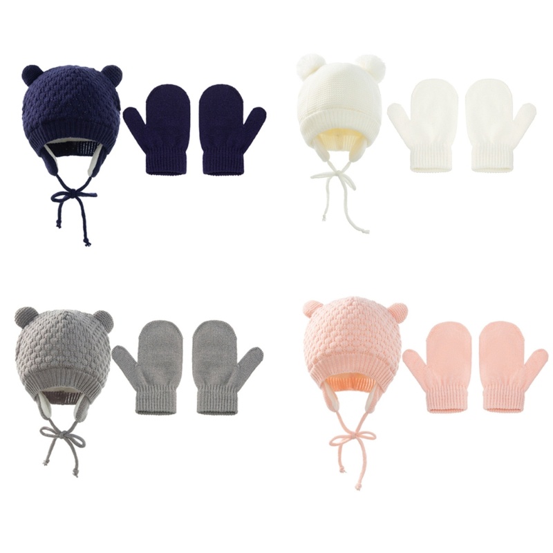 Set 2 Món Nón Dệt Kim Thời Trang Thu Đông Mới Cho Bé