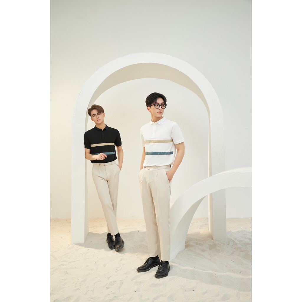 Áo Polo nam phối Độc menswear vải cotton thoáng mát form thoải mái trẻ trung thanh lịch - PL206