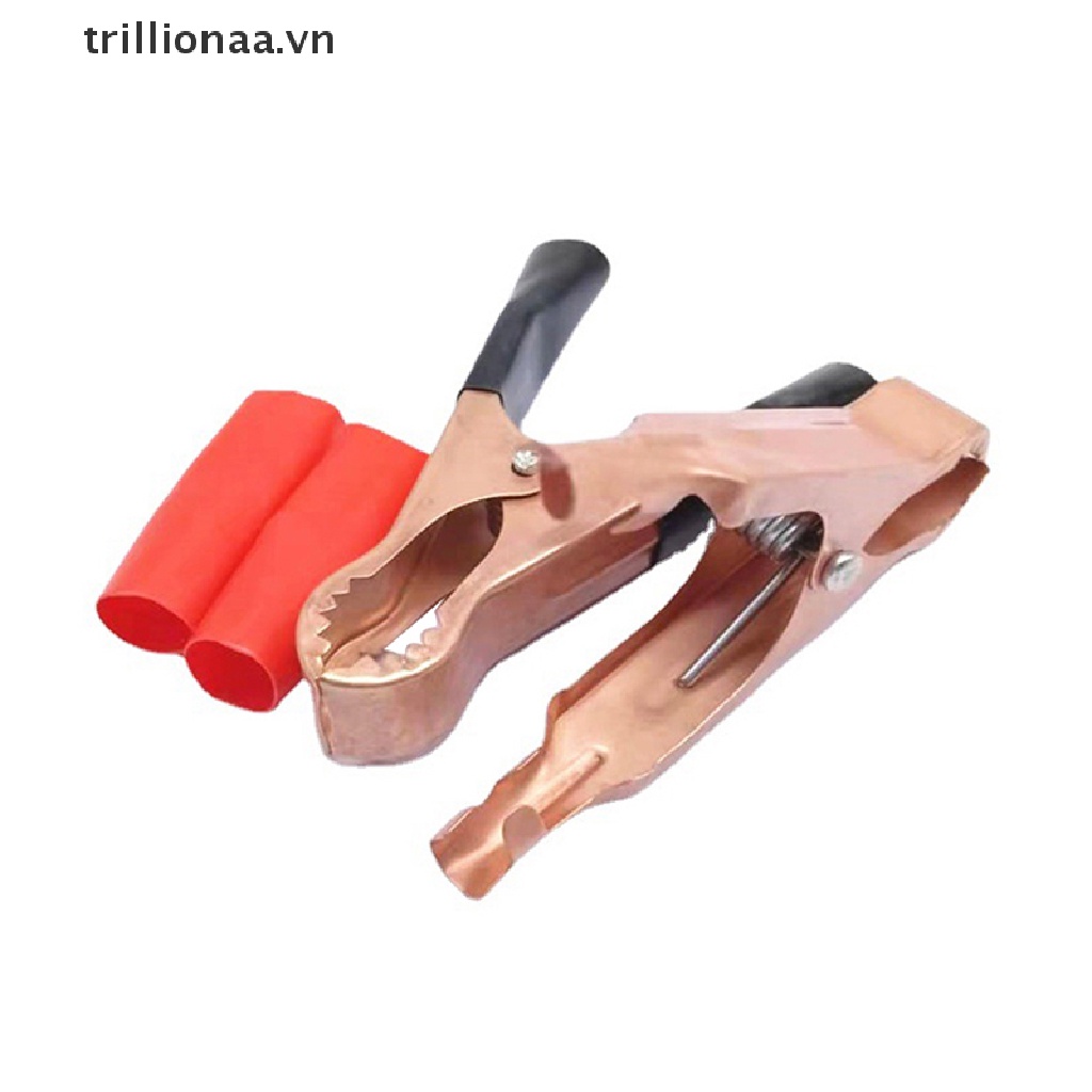 Set 2 Kẹp Cá Sấu Thử Điện 30A Màu Đỏ + Đen Chuyên Dụng Cho Xe Hơi